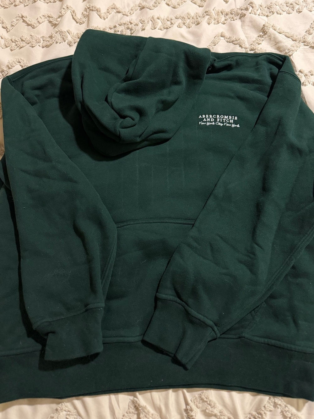 Abercrombie & Fitch NYC Men's Forest Green Crewneck Hoodie